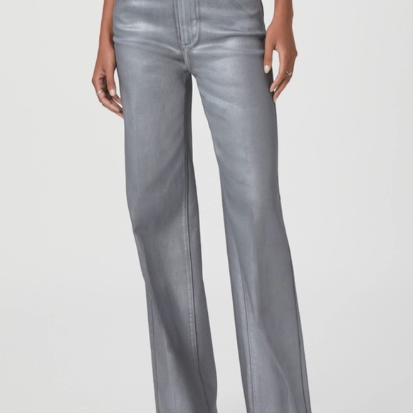 Paige jeans. NWT. Size 33. Silver shimmer. - Picture 5 of 14